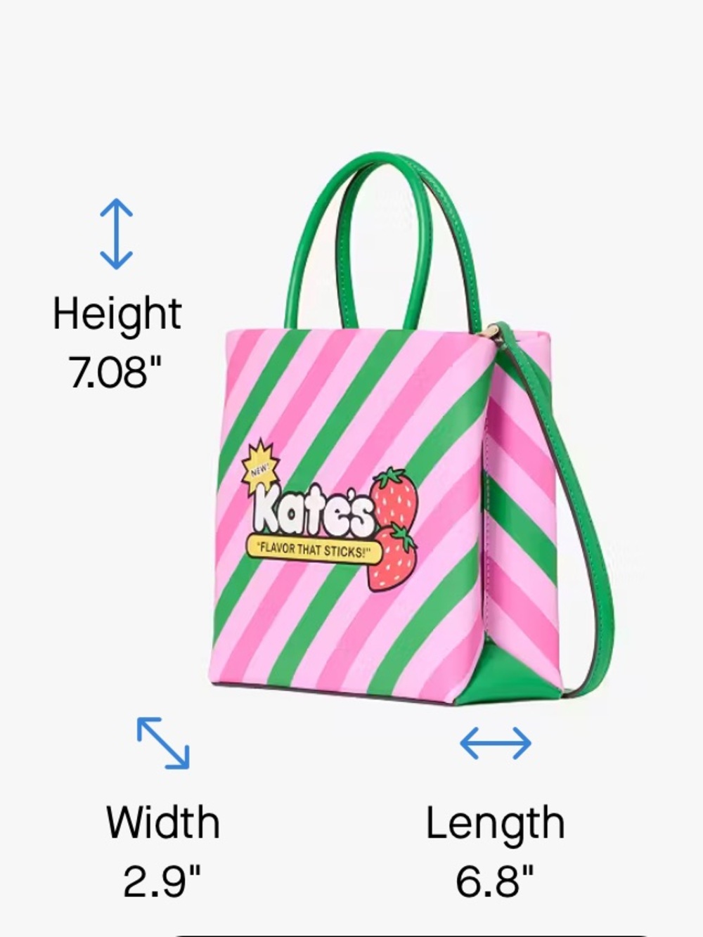 $329 Kate Spade ♠️ Bubble Gum Mini Tote Crossbody Leather NWT Novelty Designer - Picture 7 of 9
